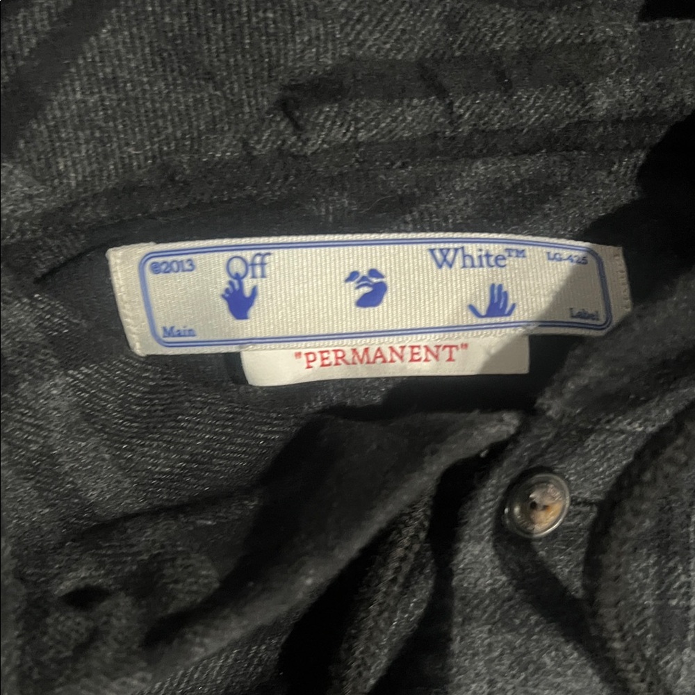 Off-White Dark Checkered Hooded Jacket - image 2